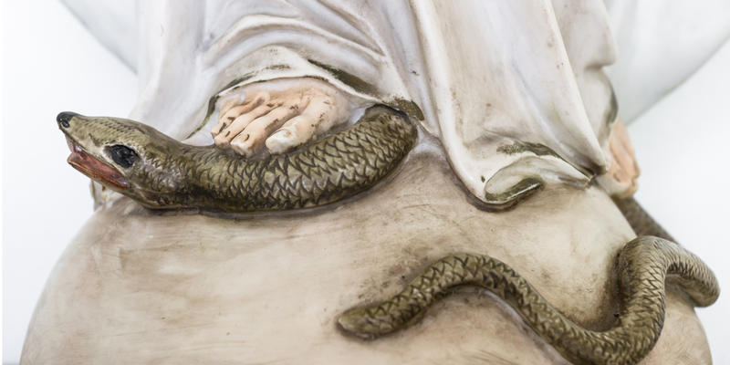 BLESSED,VIRGIN,MARY,SNAKE,SERPENT