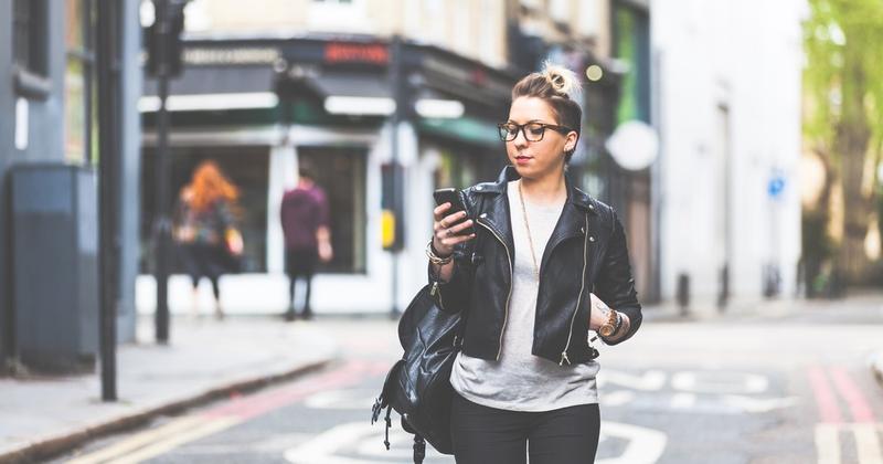 WOMAN WALKING ON THE STREET