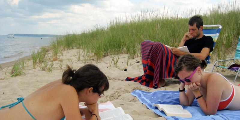 READING ON THE BEACH