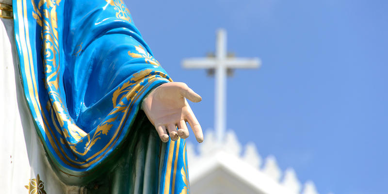 HAND OF VIRGIN MARY STATUE