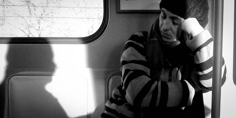 WOMAN ON TRAIN