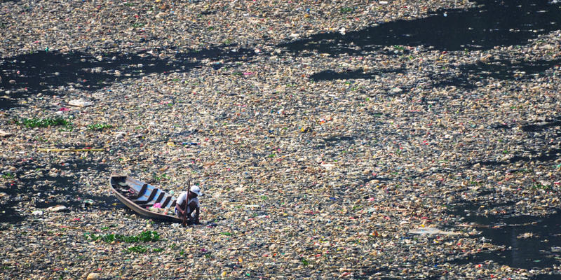 garbage river