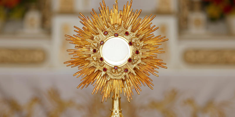 MONSTRANCE,GOLD,EUCHARIST