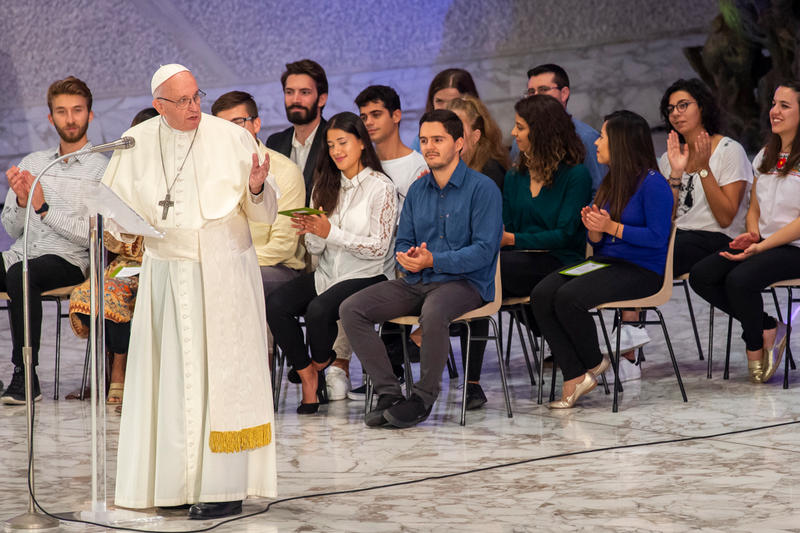 POPE FRANCIS MEETING YOUTH
