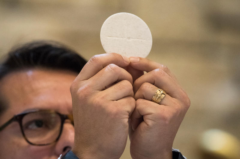 PRIEST,EUCHARIST,HOST,CONSECRATION