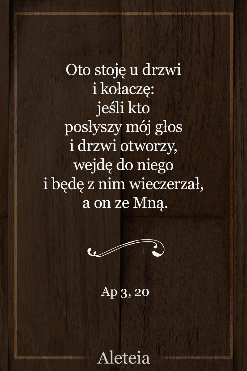 Ap 3,20 - Aleteia Polska