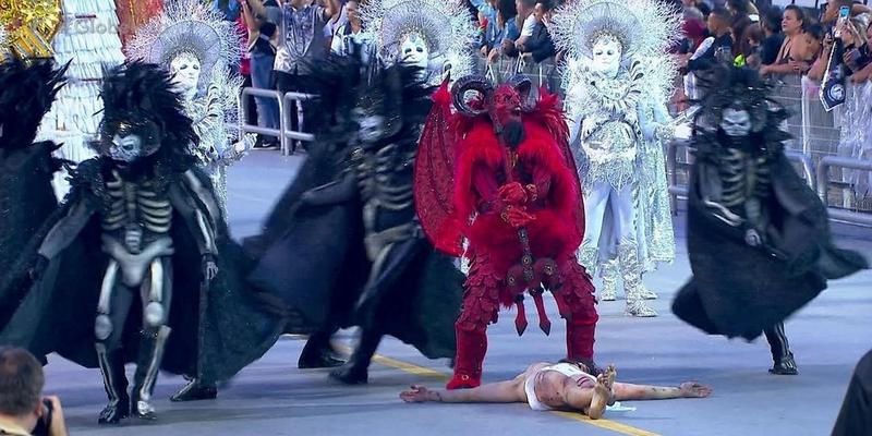 carnaval 2019 Gaviões da Fiel diabo Jesus