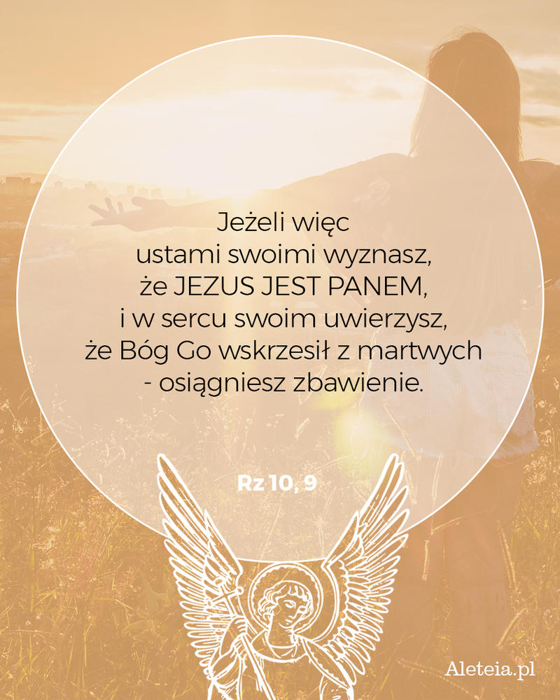 Cytat z Pisma Świętego Rz 10,9