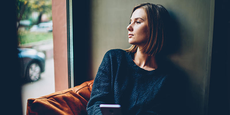WOMAN THINKING