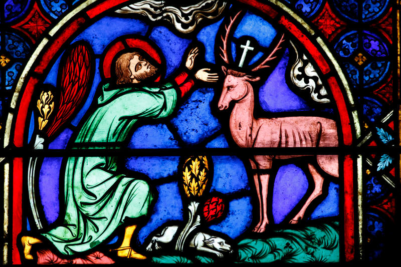 cerf vitrail