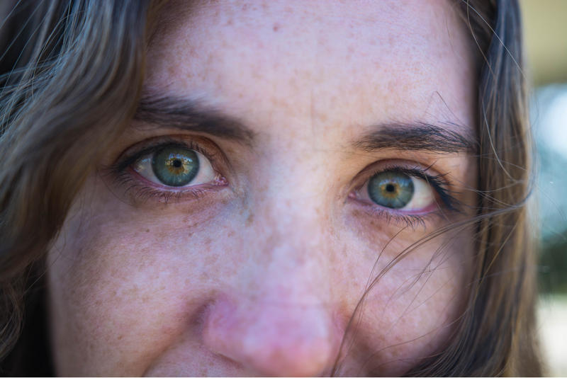 eyes young woman