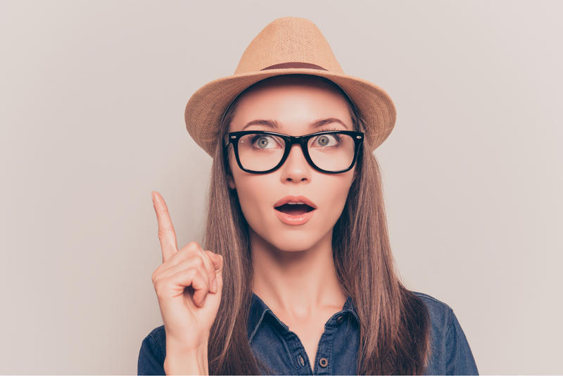 woman having an idea