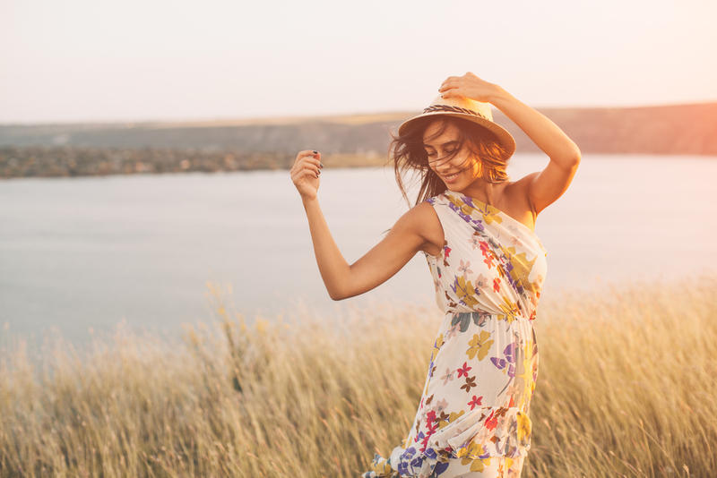 WOMAN, FLOREAL, DRESS