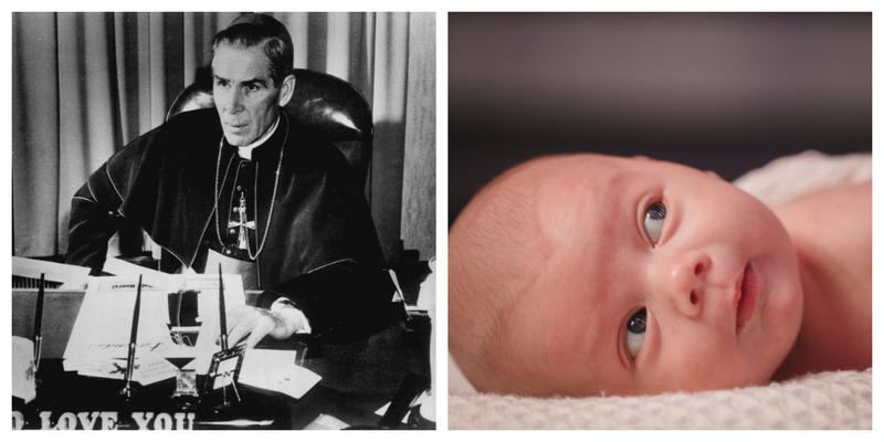FULTON SHEEN, NEWBORN, COLLAGE