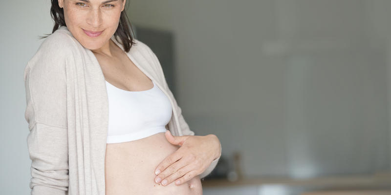 PREGNANT, WOMAN, HAPPY