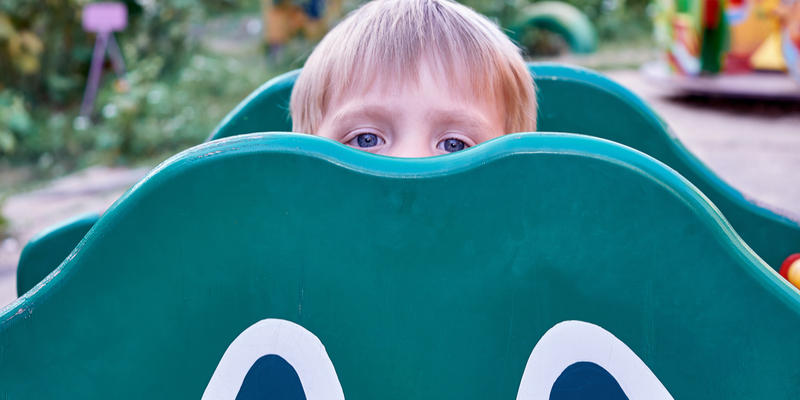 little boy playing