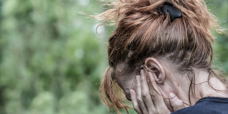 depressed woman
