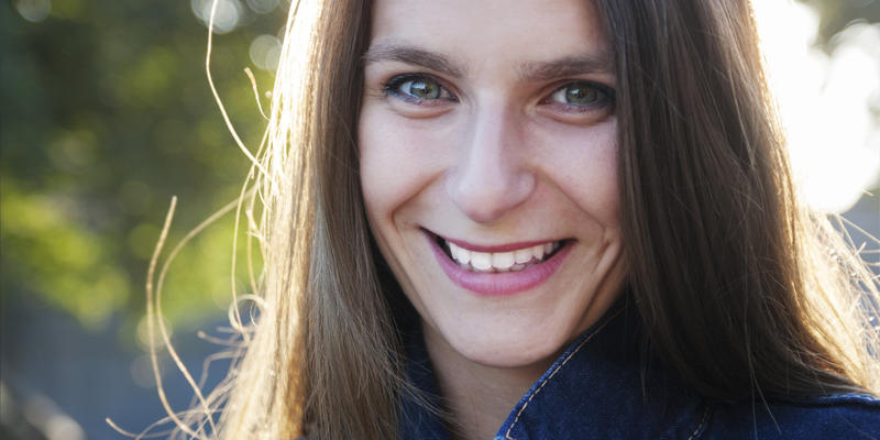 beautiful and happy woman