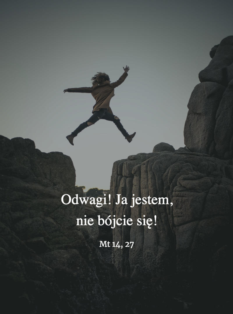 Cytat z Biblii Mt 14,27