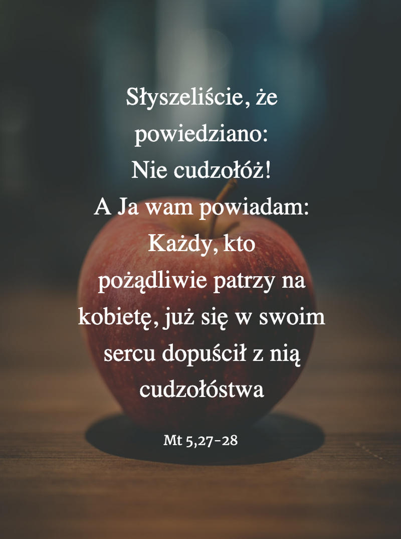 Cytat z Biblii [Mt 5, 27-28]