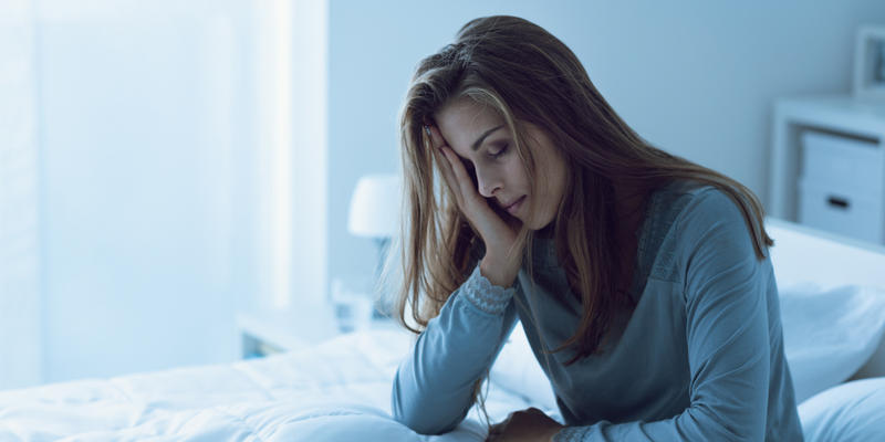 Woman, Bed, Night, Sleep,