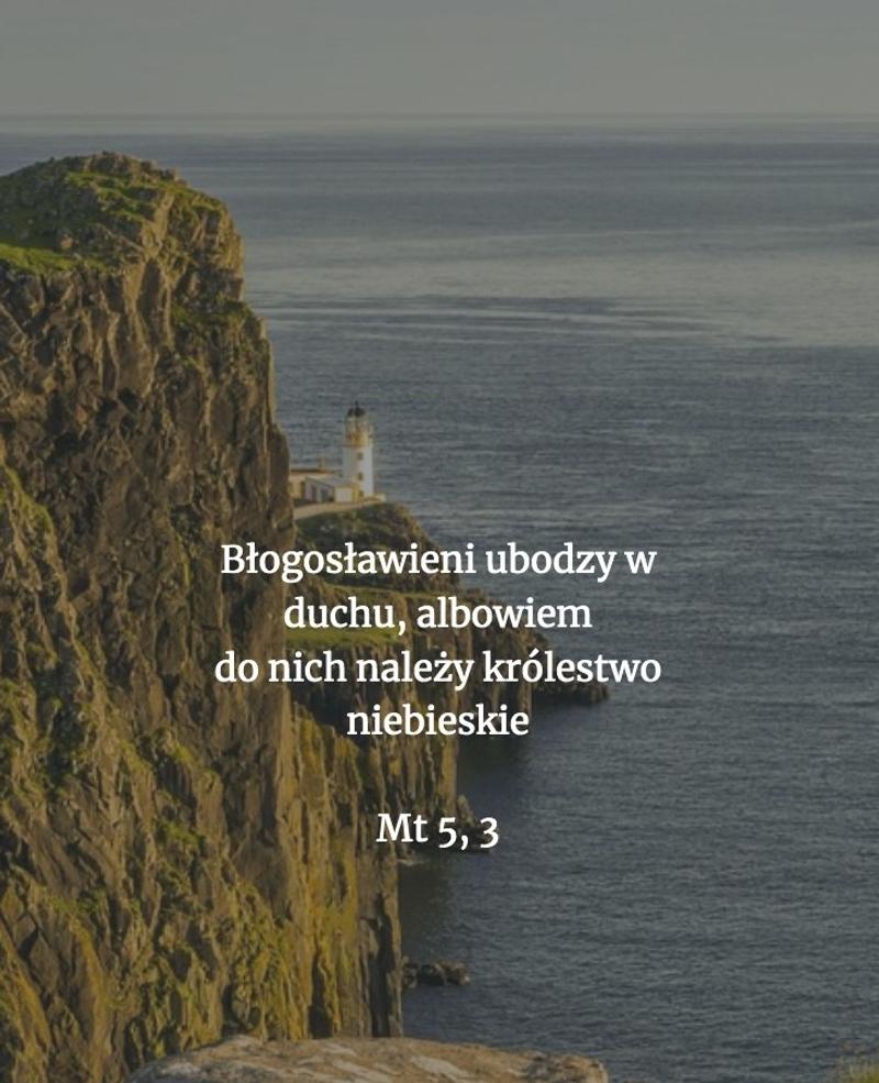 Cytat z Biblii [Mt 5, 3]
