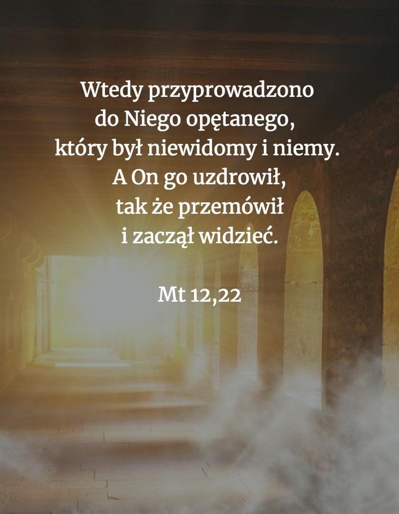 Cytat z Biblii [Mt 12, 22]