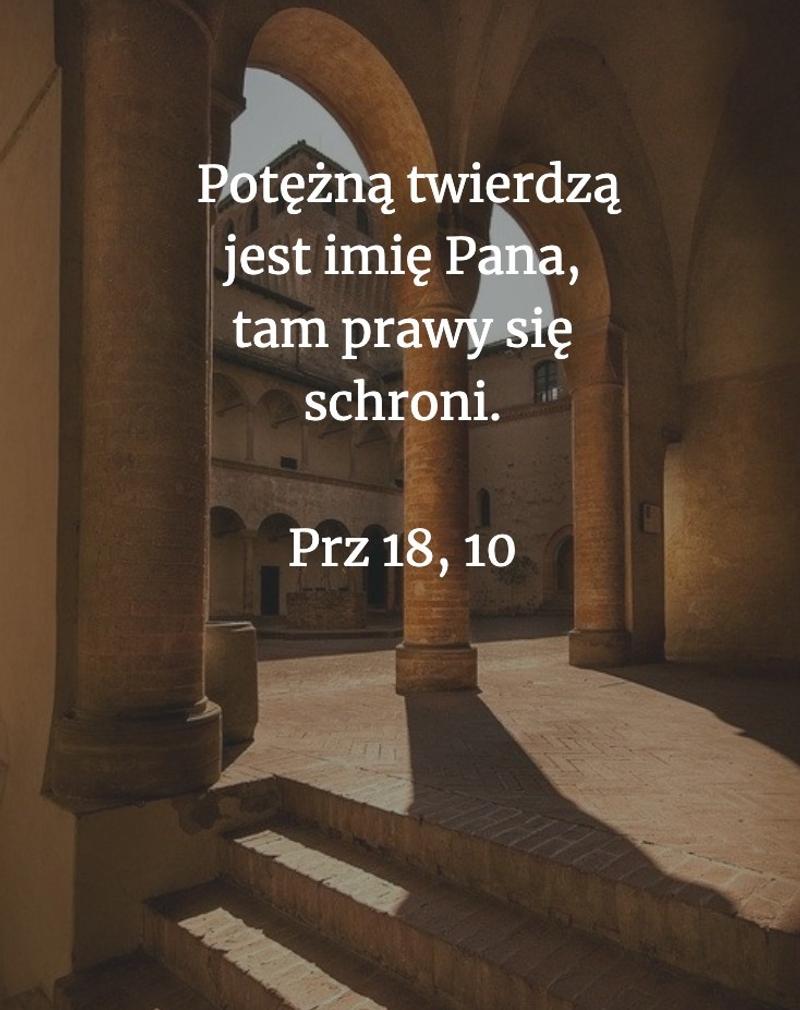 Cytat z Biblii [Prz 18, 10]