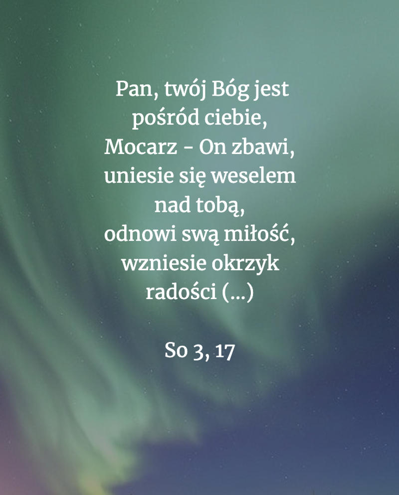Cytat z Biblii [So 3, 17]