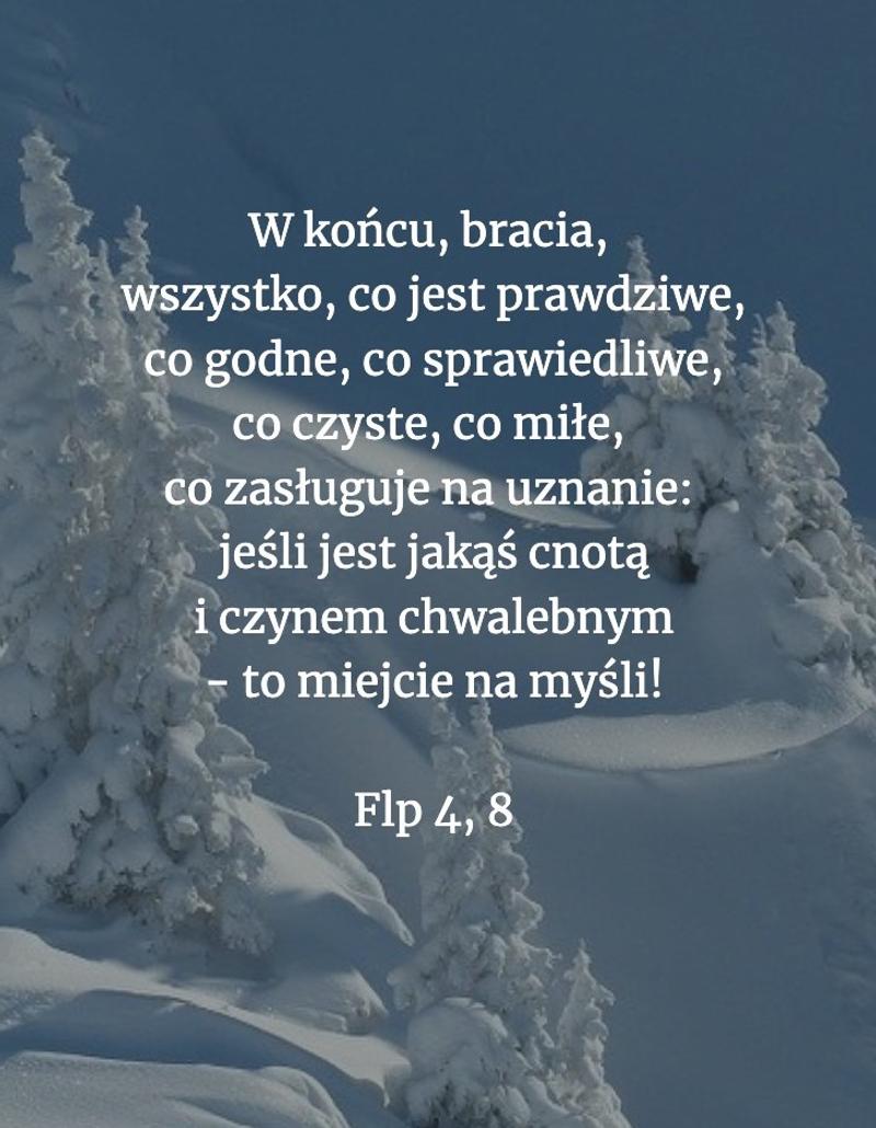 Cytat z Biblii [Flp 4, 8]