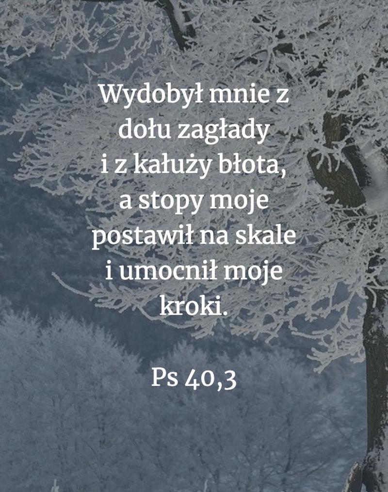 Cytat z Biblii [Ps 40, 3]