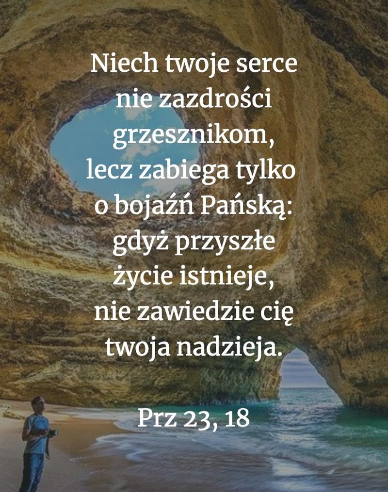 Cytat z Biblii [Prz 23, 18]