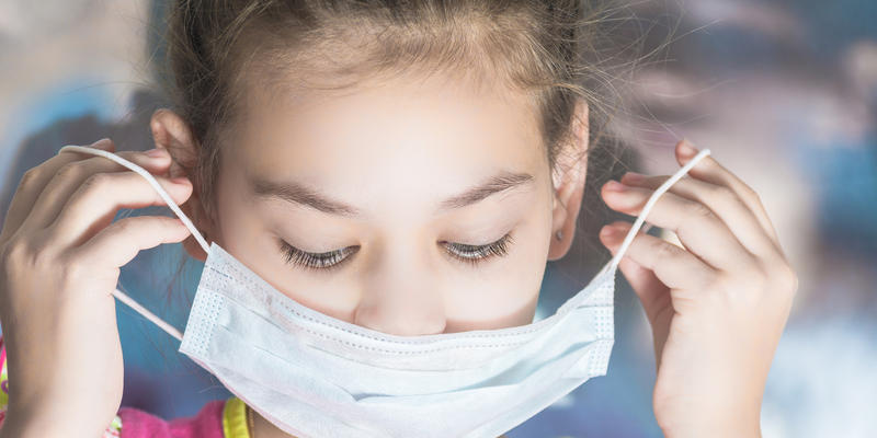 GIRL, MEDICAL MASK,