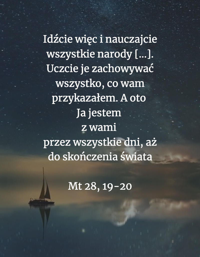 Cytat z Biblii [Mt 28, 19-20]