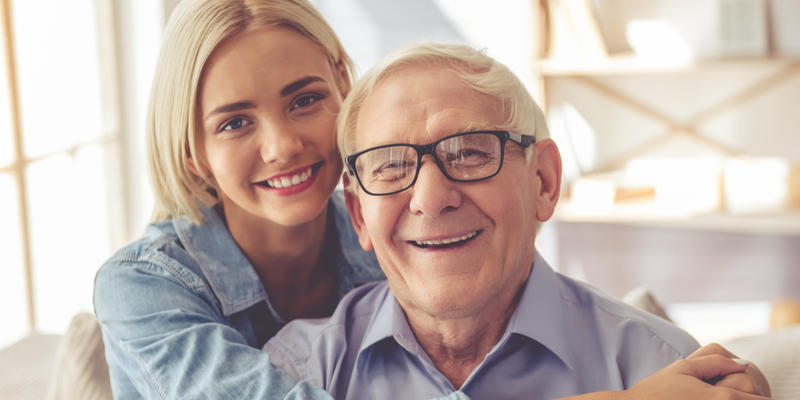 old father and daughter