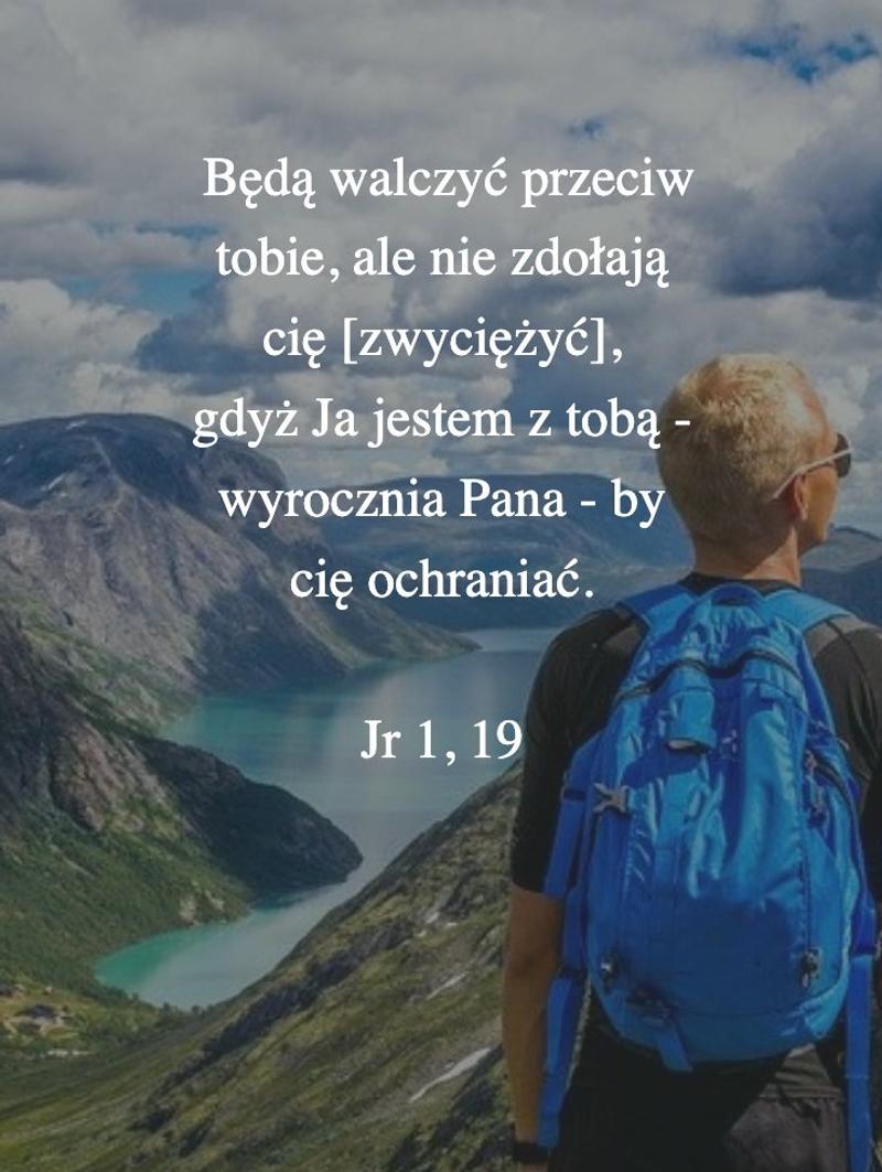 Cytat z Biblii [Jr 1, 19]