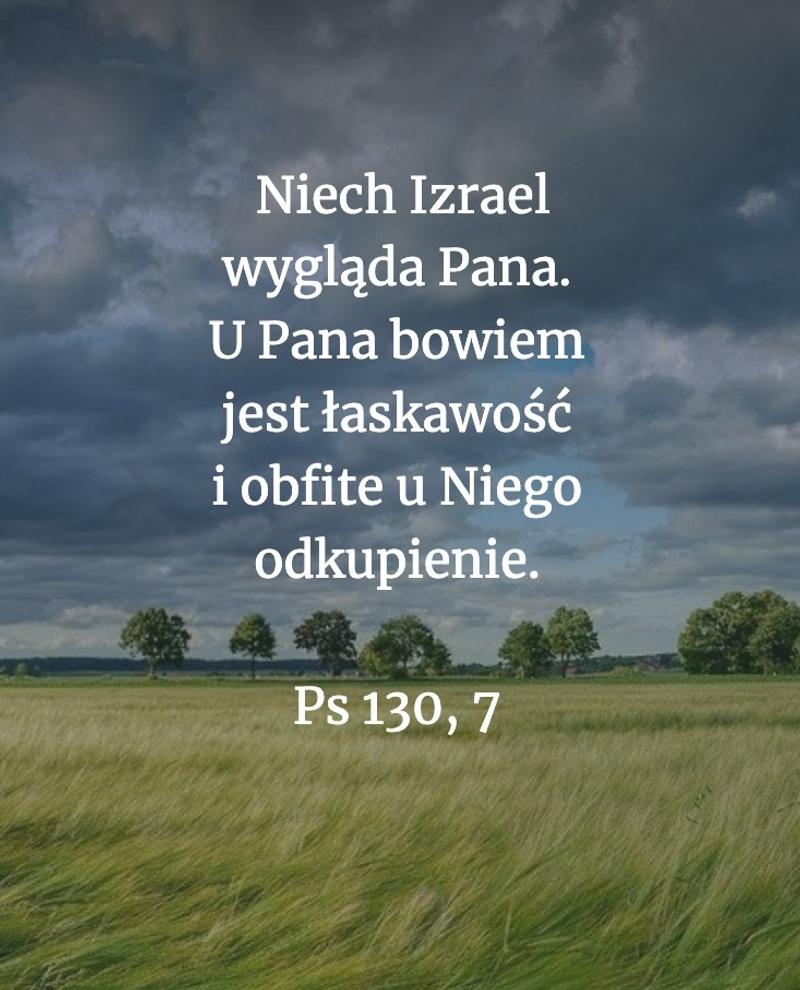 Cytat z Biblii [Ps 130, 7]
