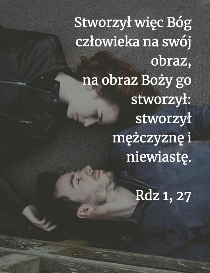 Cytat z Biblii [Rdz 1, 27]