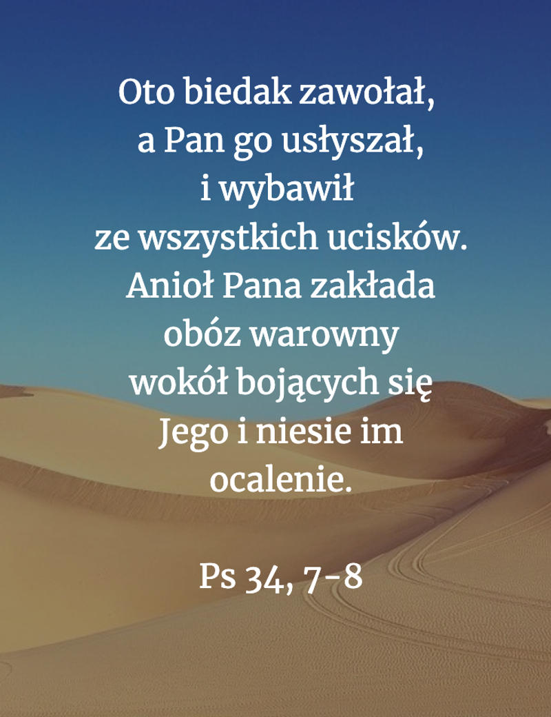 Cytat z Biblii [Ps 34, 7-8]