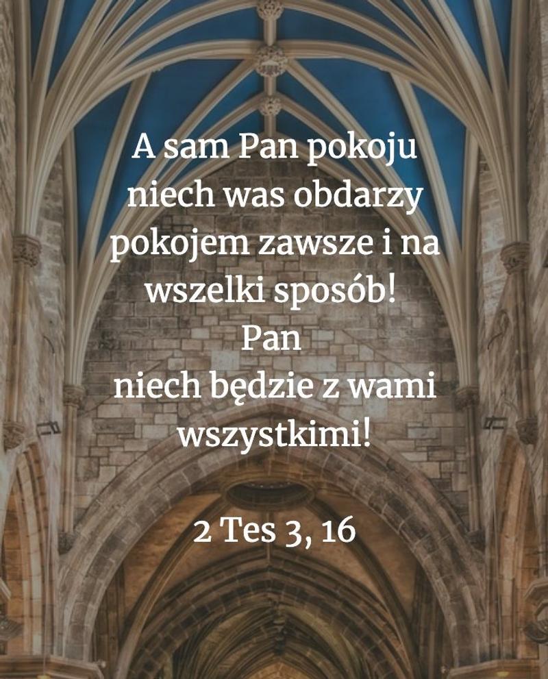 Cytat z Biblii [2 Tes 3, 16]