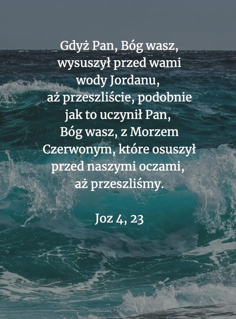 Cytat z Biblii [Joz 4, 23]