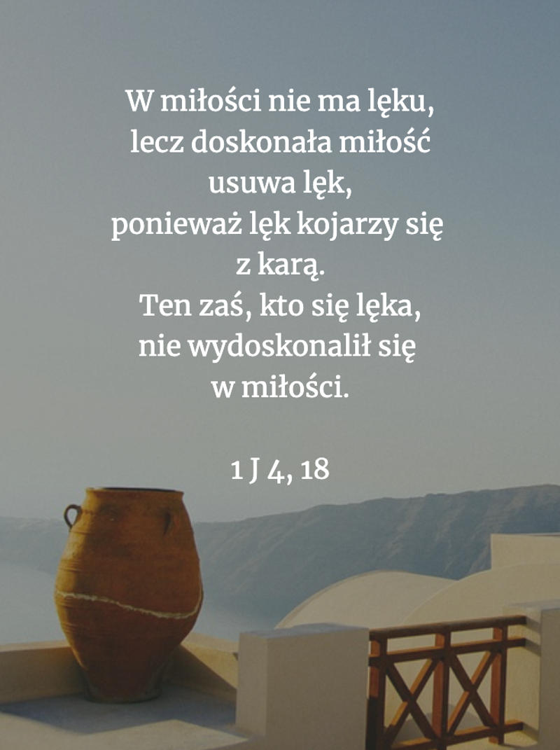 Cytat z Biblii [1 J 4, 18]