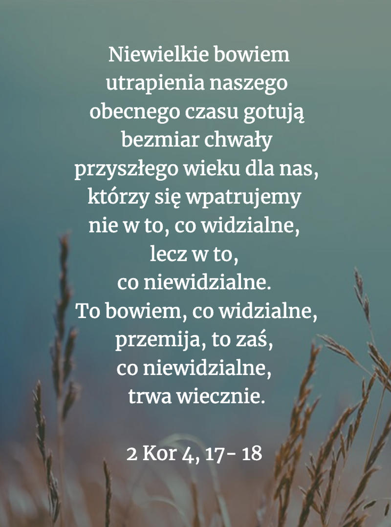 Cytat z Biblii [2 Kor 17-18]