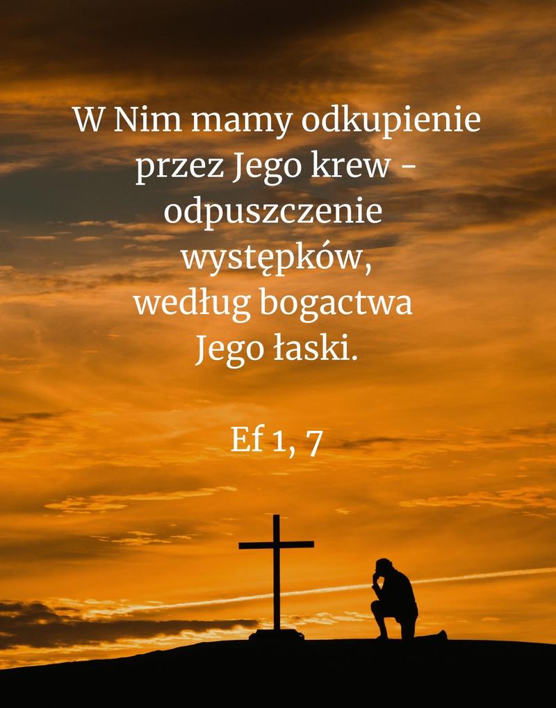 Cytat z Biblii [Ef 1, 7]