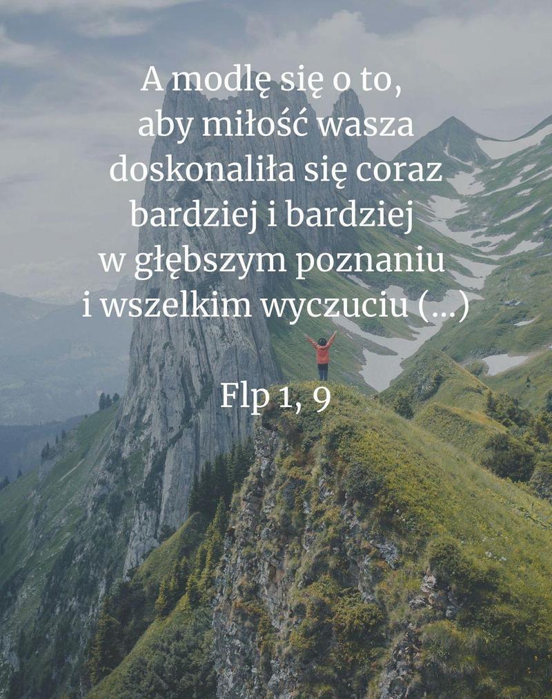 Cytat z Biblii [Flp 1, 9]