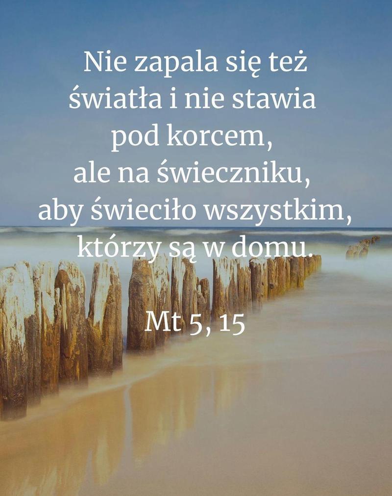 Cytat z Biblii [Mt 5, 15]