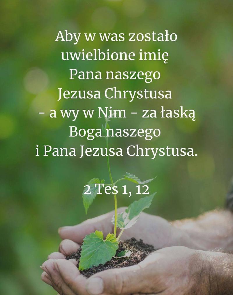 Cytat z Biblii [2 Tes 1, 12]