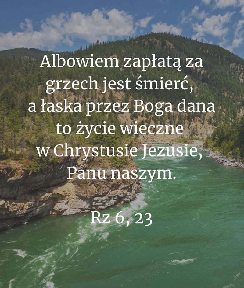 Cytat z Biblii [Rz 6, 23]