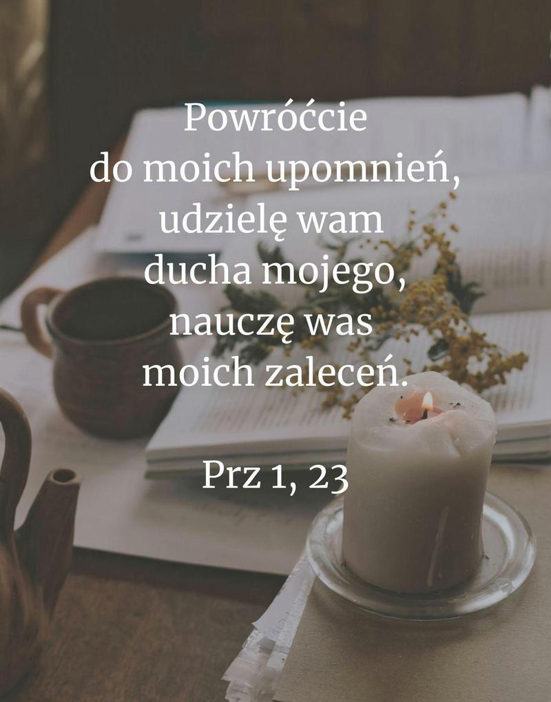 Cytat z Biblii [Prz 1, 23]