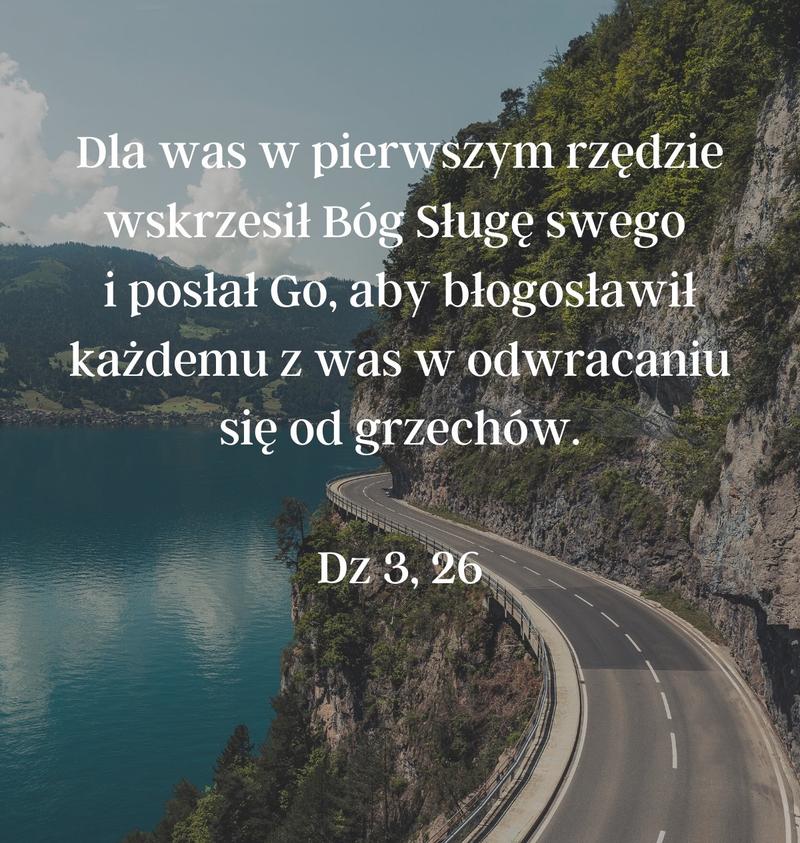 Cytat z Biblii [Dz 3, 26]